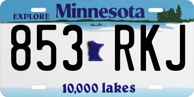 MN license plate 853RKJ