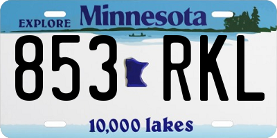 MN license plate 853RKL
