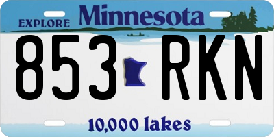 MN license plate 853RKN