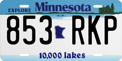 MN license plate 853RKP