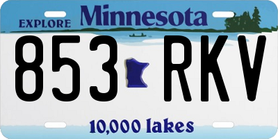 MN license plate 853RKV