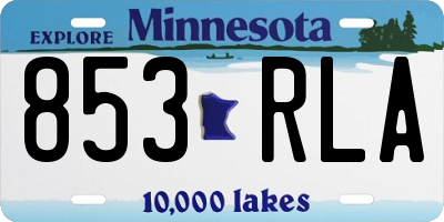 MN license plate 853RLA