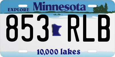 MN license plate 853RLB