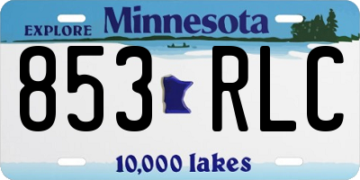 MN license plate 853RLC