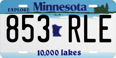 MN license plate 853RLE