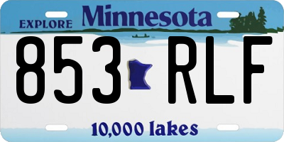 MN license plate 853RLF