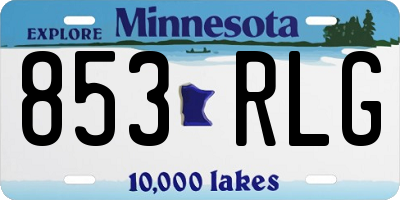 MN license plate 853RLG