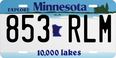 MN license plate 853RLM