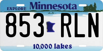 MN license plate 853RLN