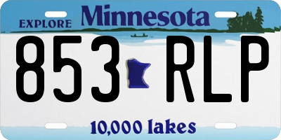 MN license plate 853RLP