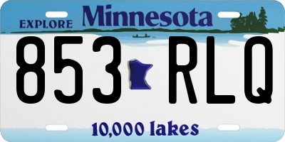 MN license plate 853RLQ