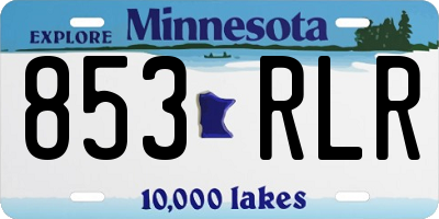 MN license plate 853RLR