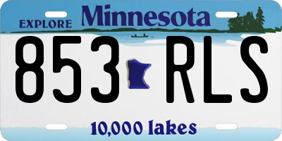 MN license plate 853RLS
