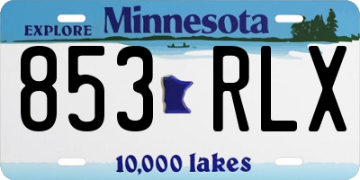 MN license plate 853RLX
