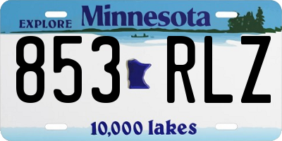 MN license plate 853RLZ
