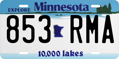 MN license plate 853RMA