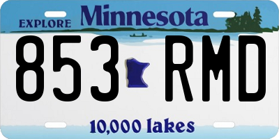 MN license plate 853RMD