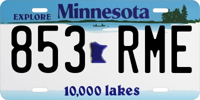 MN license plate 853RME