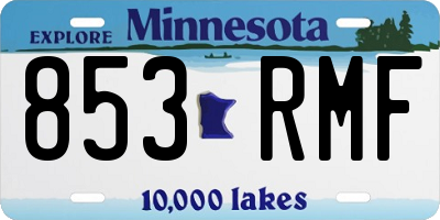 MN license plate 853RMF