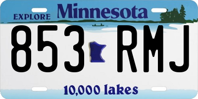 MN license plate 853RMJ
