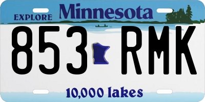 MN license plate 853RMK