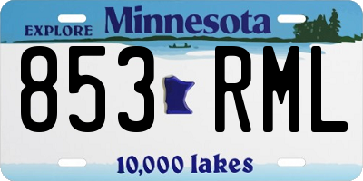 MN license plate 853RML