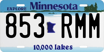 MN license plate 853RMM
