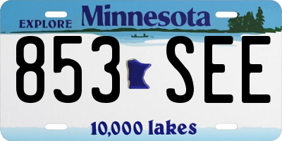 MN license plate 853SEE