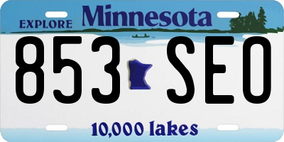 MN license plate 853SEO