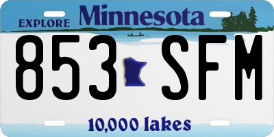 MN license plate 853SFM