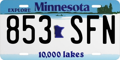 MN license plate 853SFN