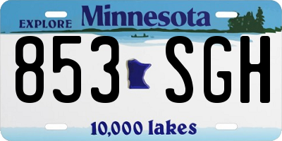 MN license plate 853SGH