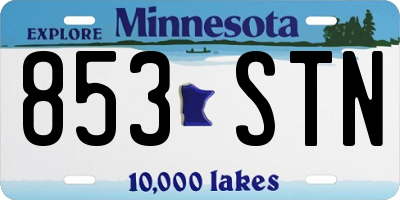 MN license plate 853STN