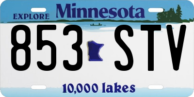 MN license plate 853STV