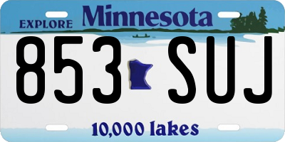 MN license plate 853SUJ