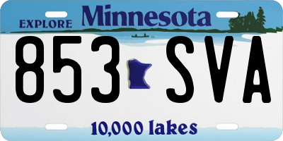 MN license plate 853SVA