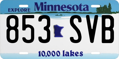 MN license plate 853SVB
