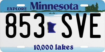MN license plate 853SVE