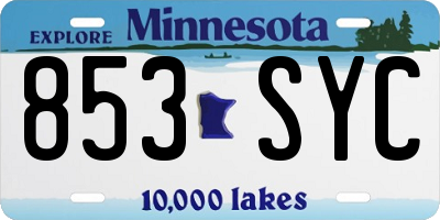 MN license plate 853SYC