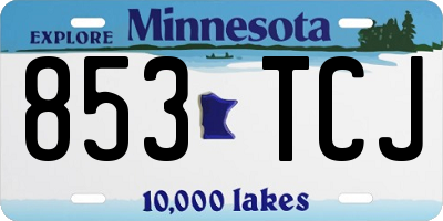 MN license plate 853TCJ