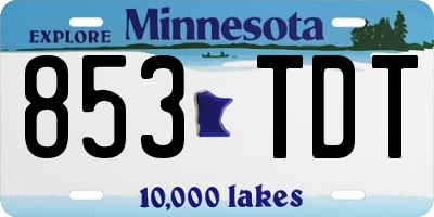 MN license plate 853TDT