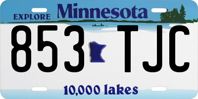 MN license plate 853TJC
