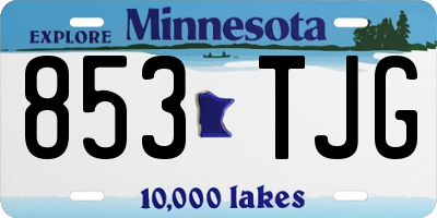 MN license plate 853TJG
