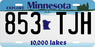 MN license plate 853TJH