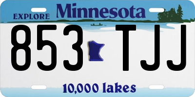 MN license plate 853TJJ