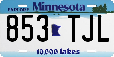 MN license plate 853TJL
