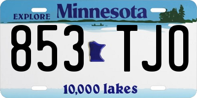 MN license plate 853TJO