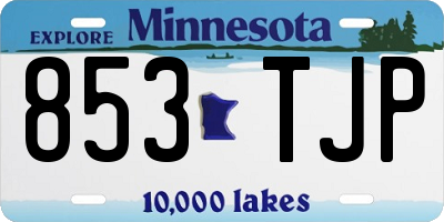 MN license plate 853TJP