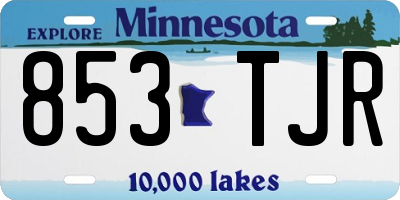 MN license plate 853TJR