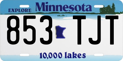 MN license plate 853TJT